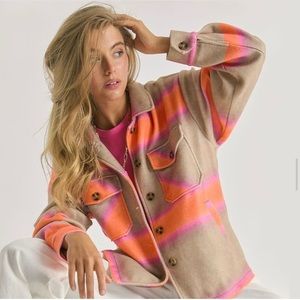 Davi & Dani (LA) Multicoloured Button Down Jacket. S: Large. NEVER WORN